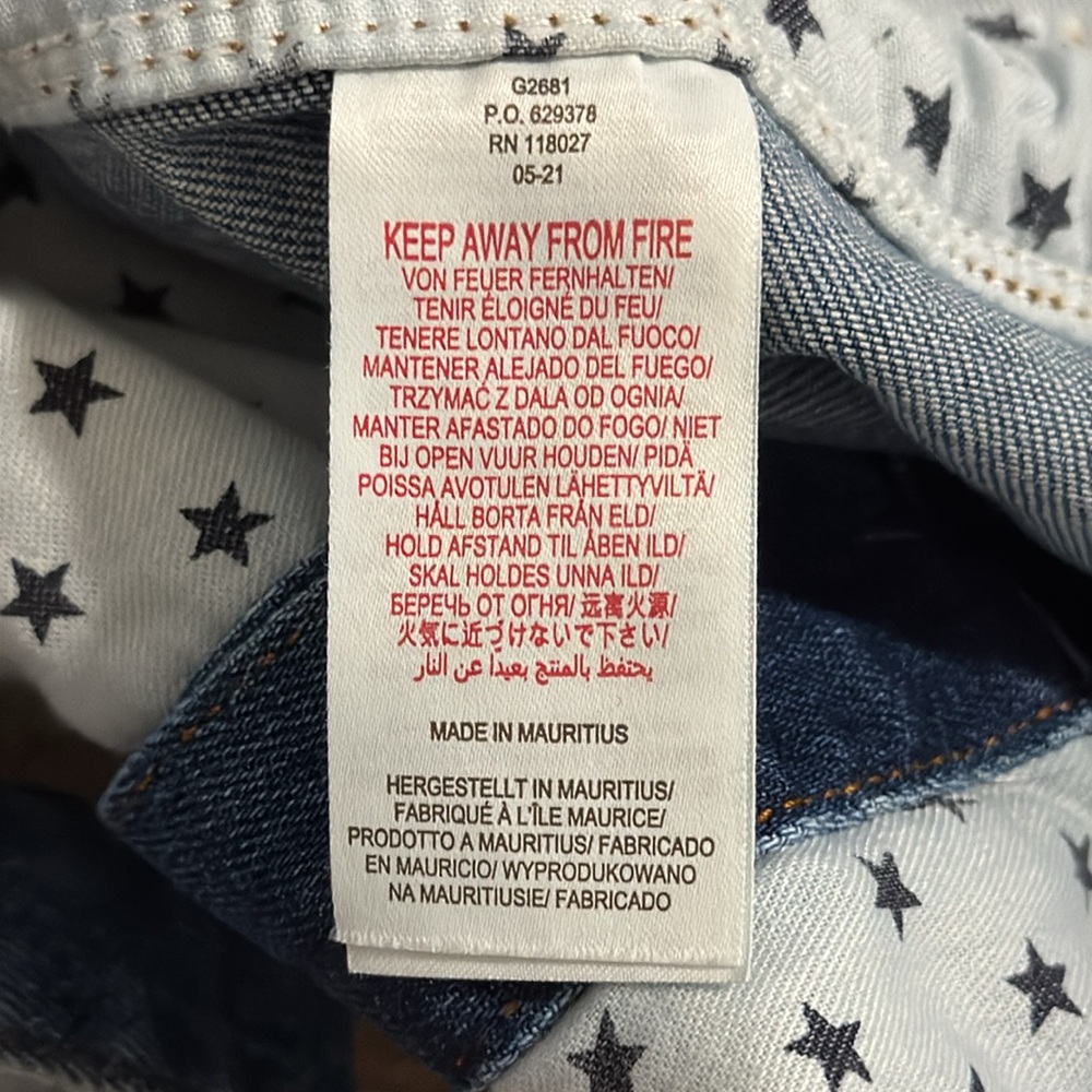 Mini Boden Button Through Dungaree Dress Blue Stretch Denim Overall Western 7-8Y - Picture 8 of 9